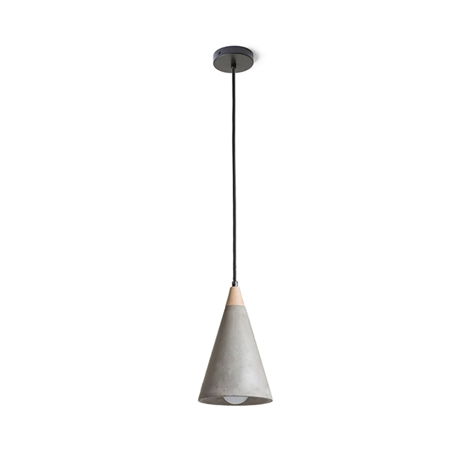 Rendl Heidi pendul beton lemn E27 conic suspendat
