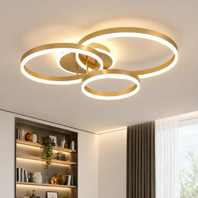 Alessandro Design Riga Lilith Lustra LED 68W Aurie 3 Cercuri