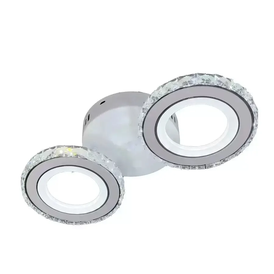 Alessandro Design Nova Rotonda 34W Lustra LED 2 Cercuri Alba