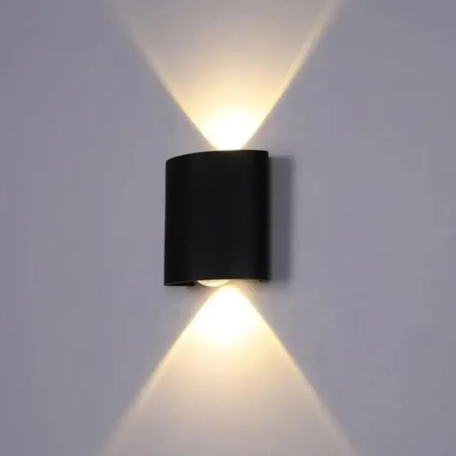 Fantas aplică LED exterior 2x1W IP65 neagră 3000K