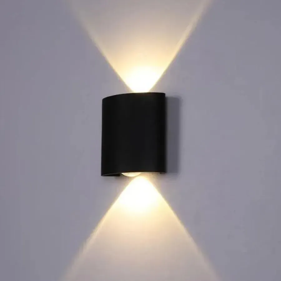 Fantas aplică LED exterior 2x1W IP65 neagră 3000K