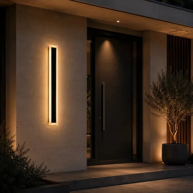 Mack aplica LED exterior 30cm 4W neagra IP65 liniara