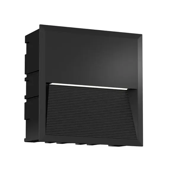 Aurora Zykos 8W aplica LED incastrata neagra IP65 2900K