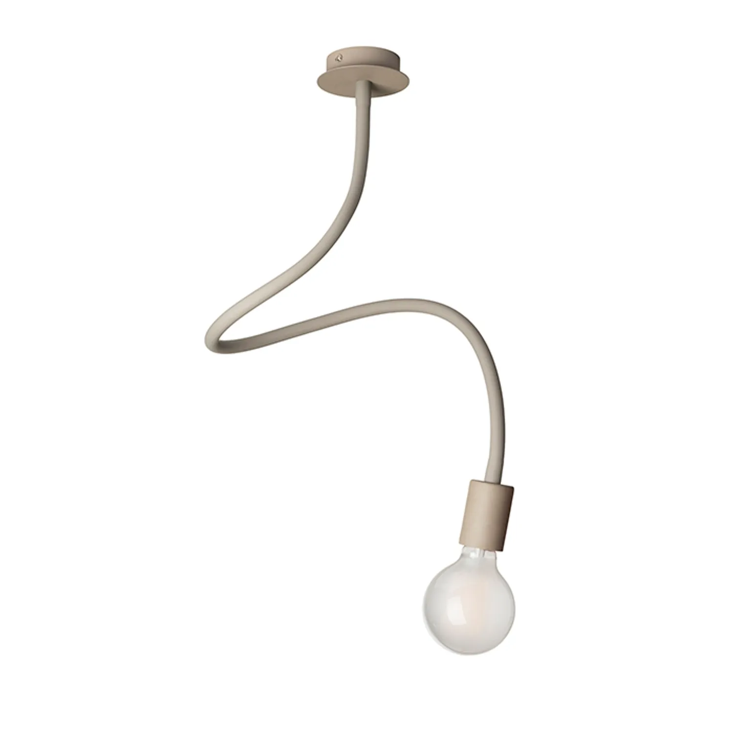 Rendl Loyd E27 I lampa tavan bej-gri gat silicon