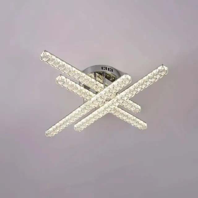 Lustra LED Alessandro Design Graciana 112W crom liniara dimabila