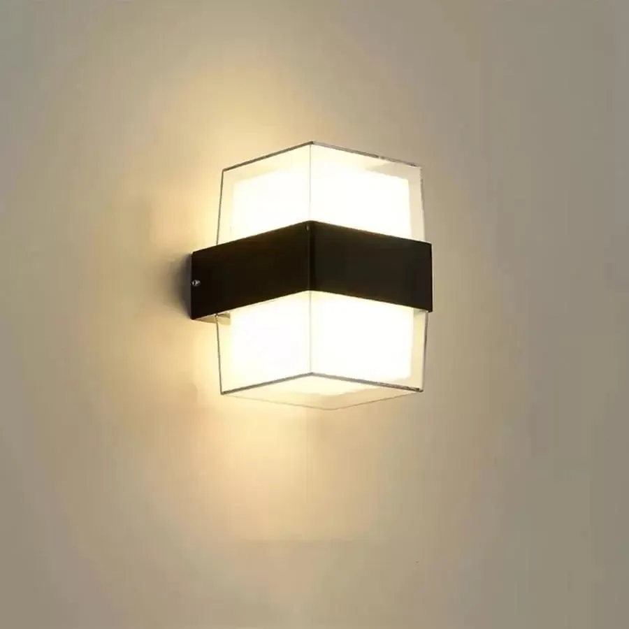 Alessandro Design Kennedy aplica exterior LED 12W alb-negru