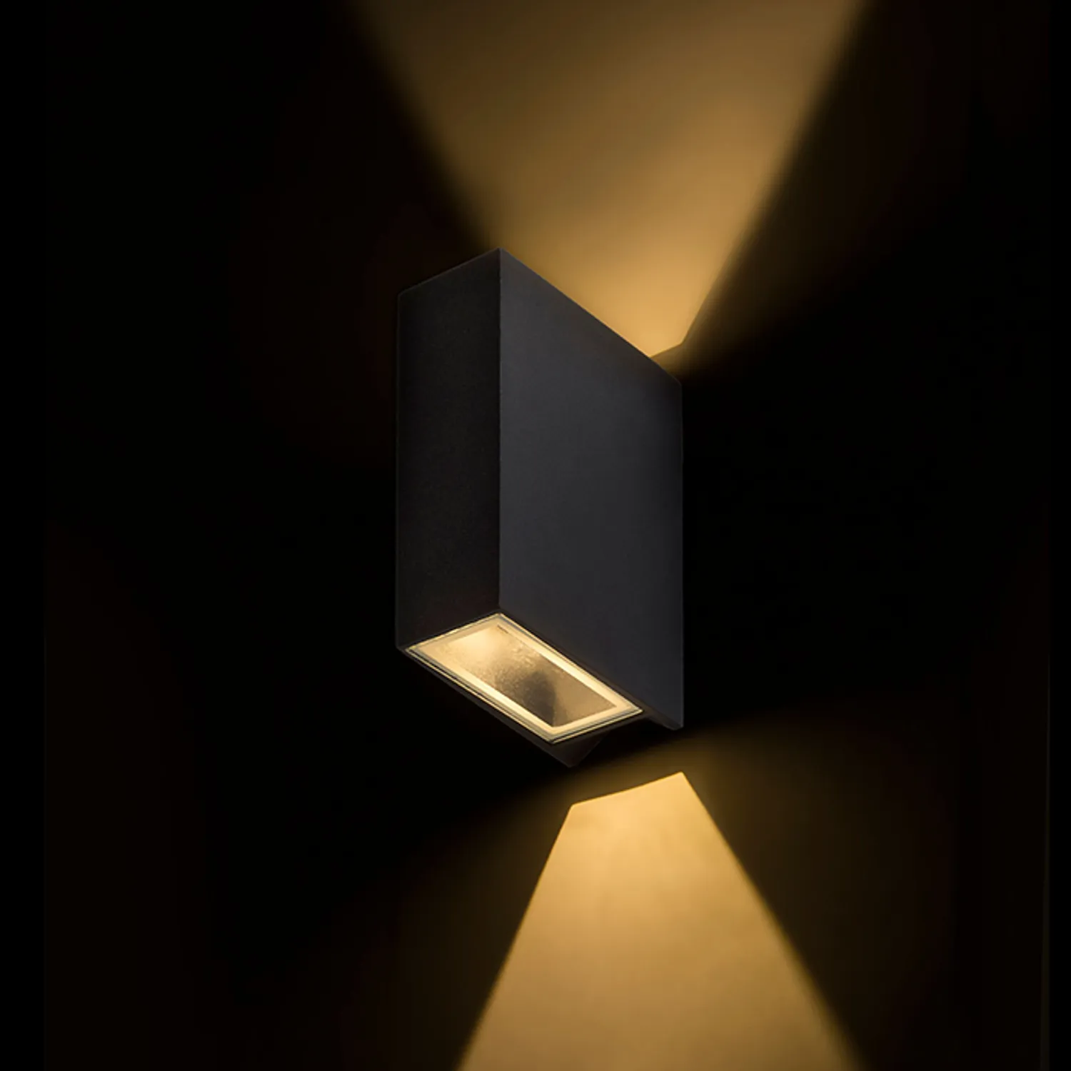 Rendl Ukko lampă perete exterior LED neagră dublu sens
