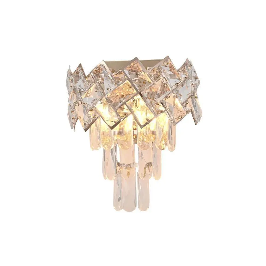 Alessandro Design Windsor aplică cristal aurie 2xE14