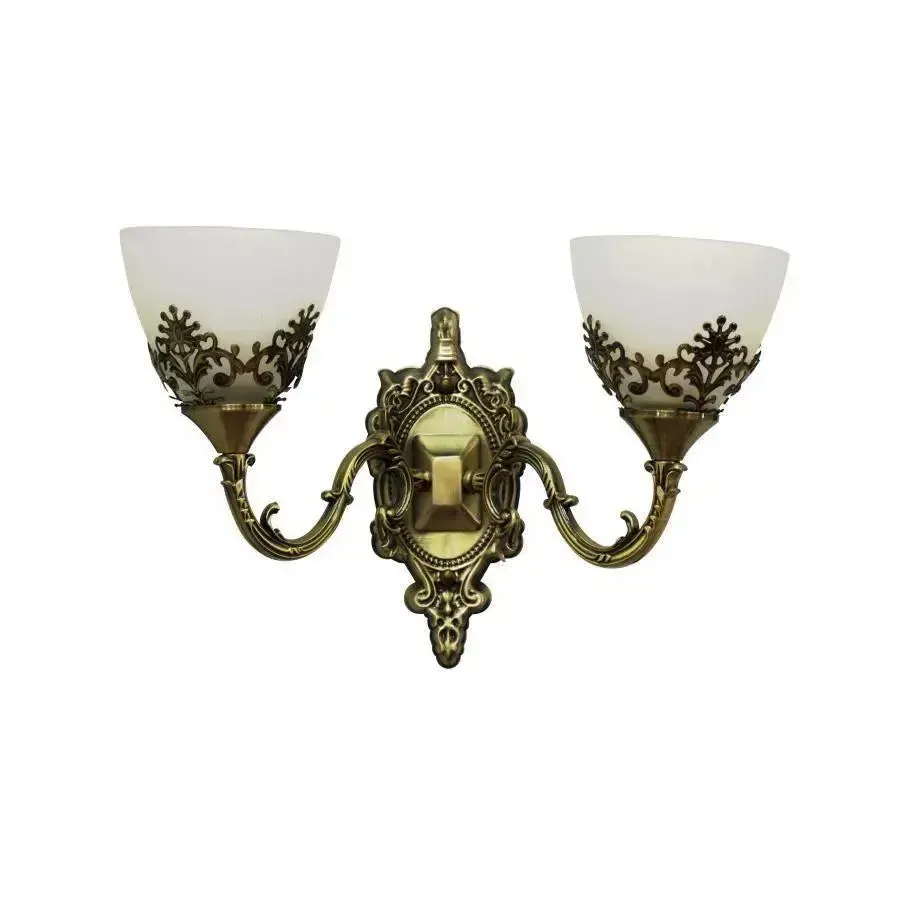 Alessandro Design Cottage aplică rustică 2xE27 bronz