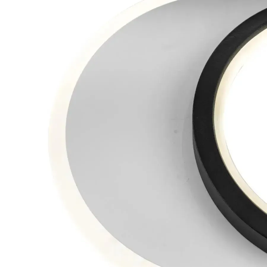 Alessandro Design Smalon aplica LED 26W negru-alb 2 cercuri