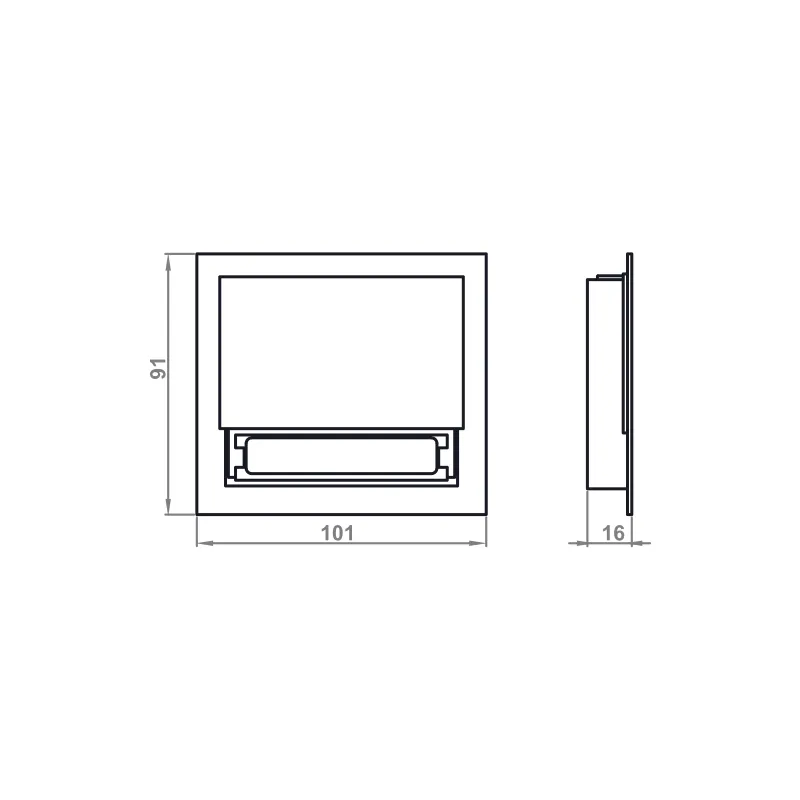 Furnika V2 ceas LED oglinda cu senzor touch