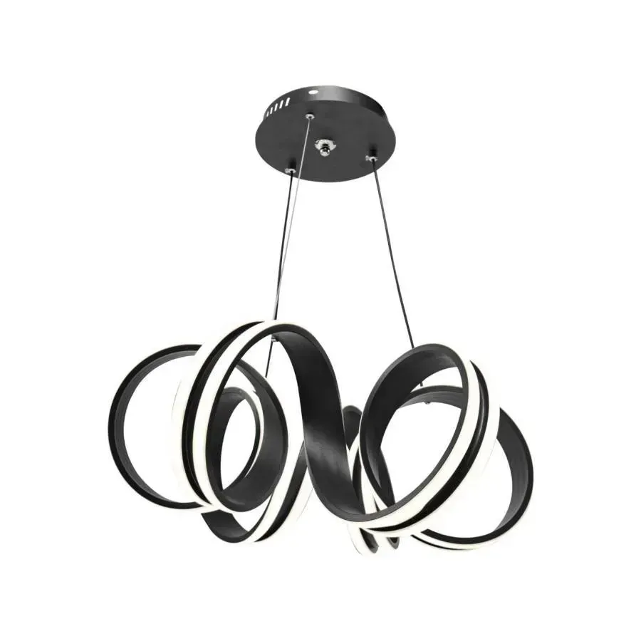 Alessandro Design Infinity Twist lustră LED 180W neagră dimabilă