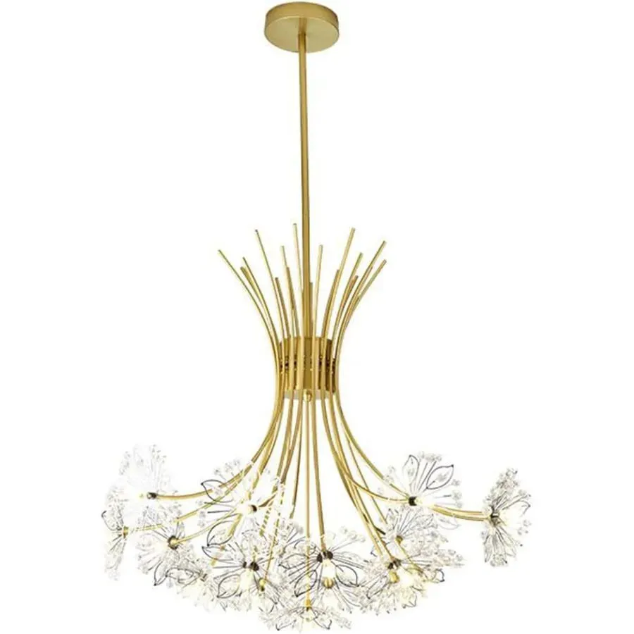 Alessandro Design Petito candelabru cristal 12xG4 auriu 52cm
