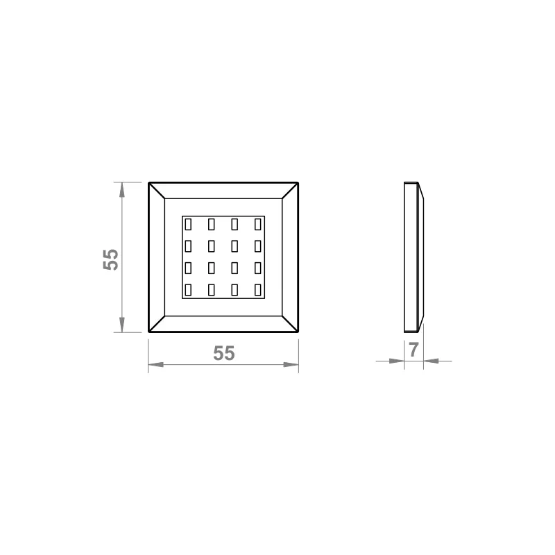 Furnika Squere 2S corp iluminat LED incastrat