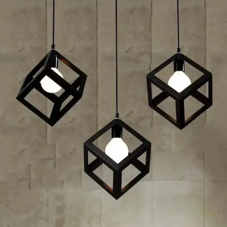 Alessandro Design STRUKTUR Linear Trio lustra 3xE27 neagra