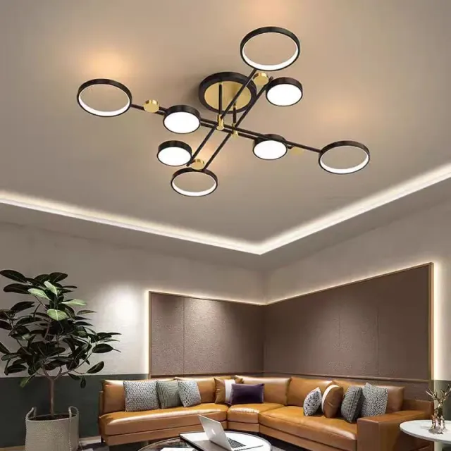 Alessandro Design LT721/8BK+GD candelabru LED negru-auriu