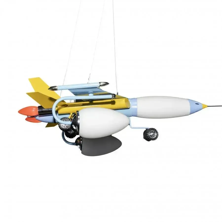 Alessandro Design Avion lustra copii albastra 5xE14