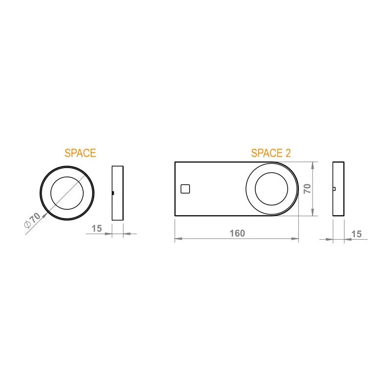 Furnika Space 2 intrerupator tactil LED
