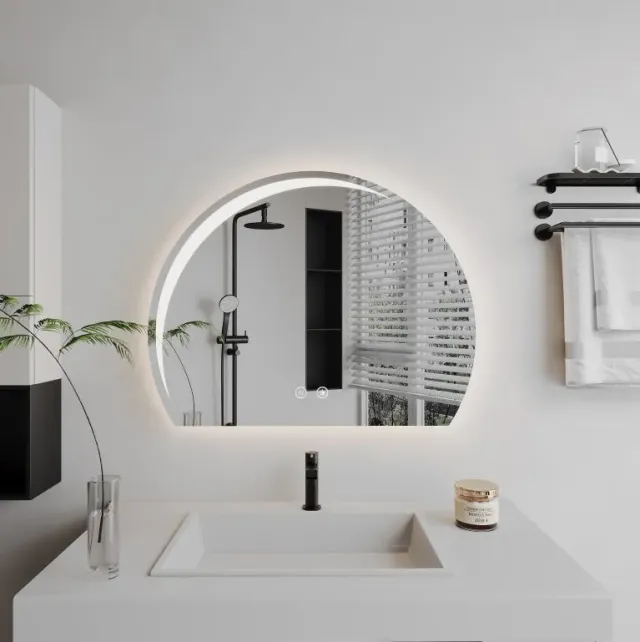 Alessandro Design Basic Touch oglinda LED ovala 70x63cm