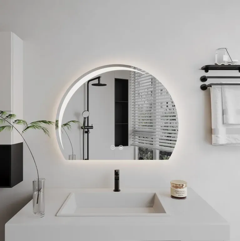 Alessandro Design Basic Touch oglinda LED ovala 70x63cm