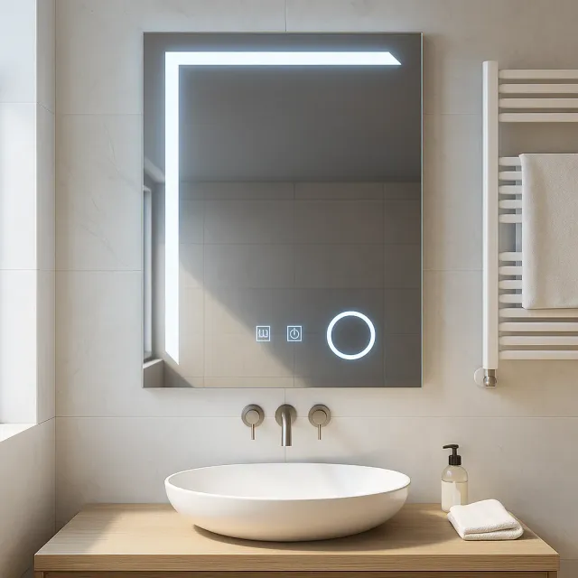 Alessandro Design Linea Touch oglinda LED 50x70cm dimabila antiaburire