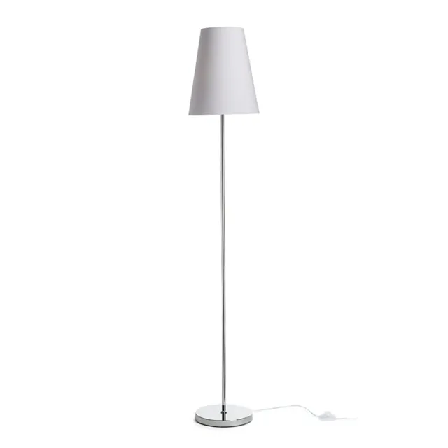 Rendl Light Studio Conny 25 lampadar alb crom E27 textil