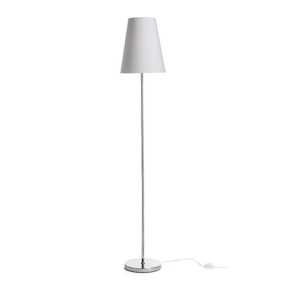 Rendl Light Studio Conny 25 lampadar alb crom E27 textil