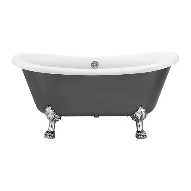 Alessandro Design cada freestanding gri oval 150x72cm acril