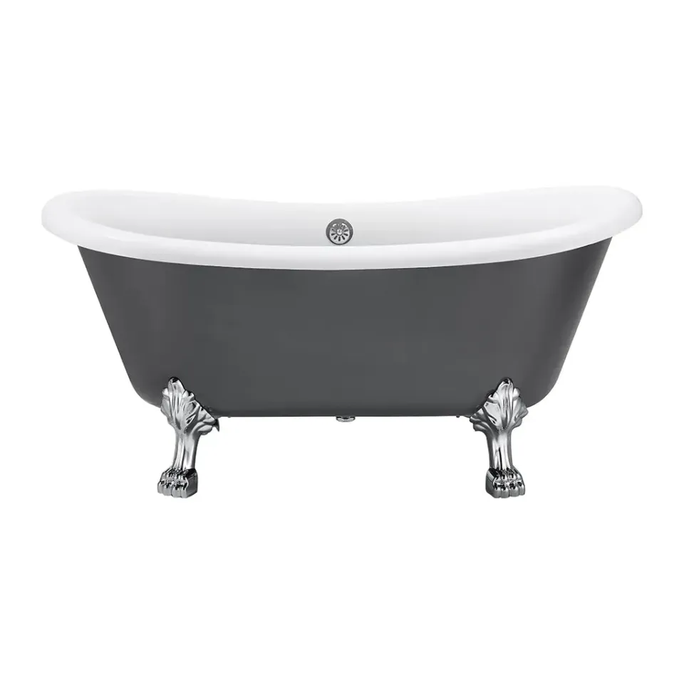 Alessandro Design cada freestanding gri oval 150x72cm acril