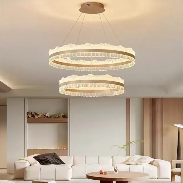 Alessandro Design NIVALIS lustră LED aurie 126W dimabilă