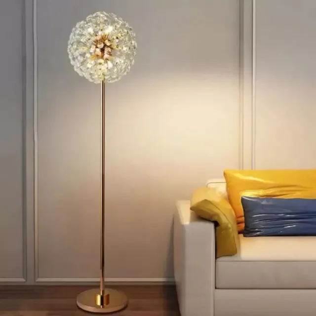 Alessandro Design Kingston 8x G9 lampadar auriu cu cristale