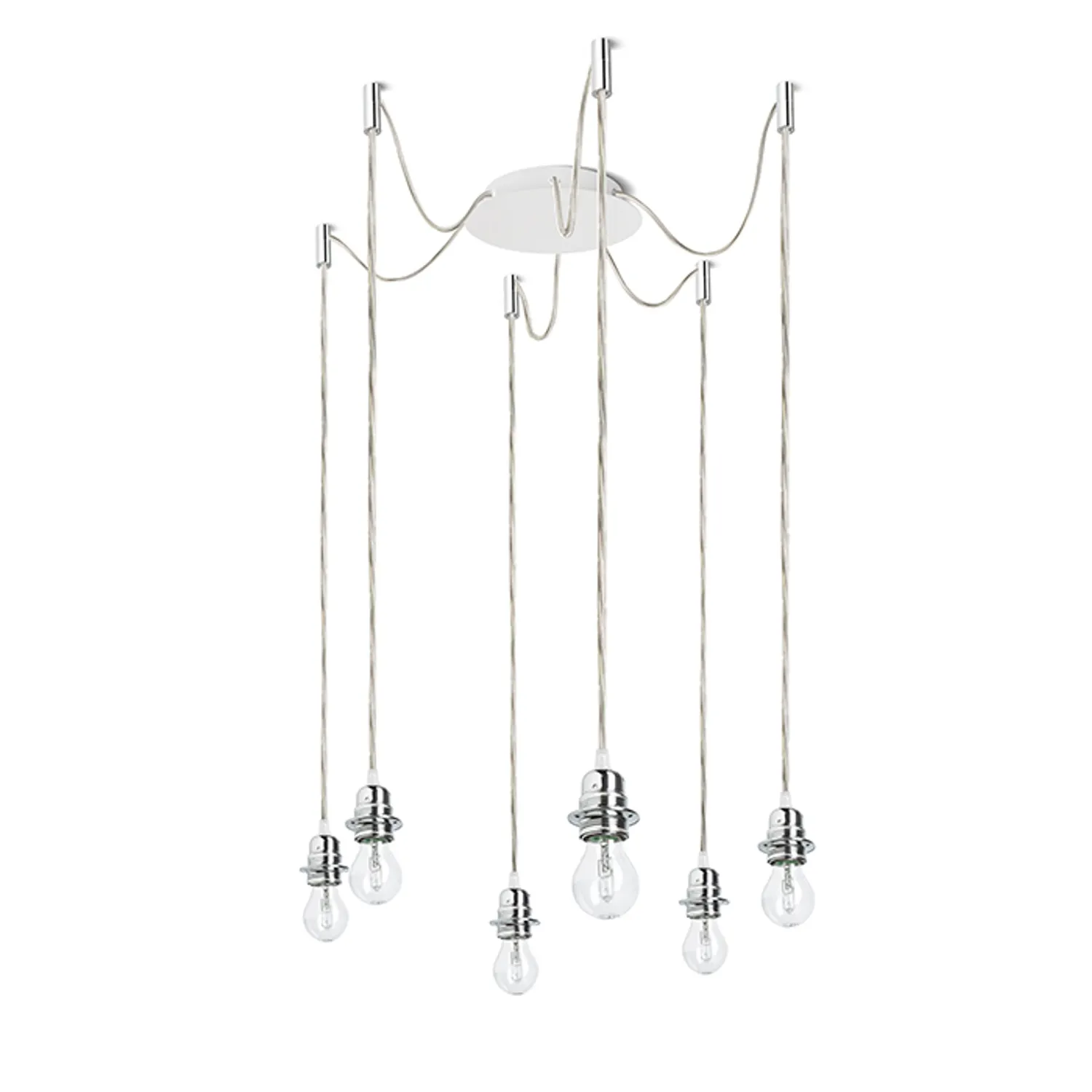 Rendl Light Studio Kombix 6 lustra pendul negru crom E27