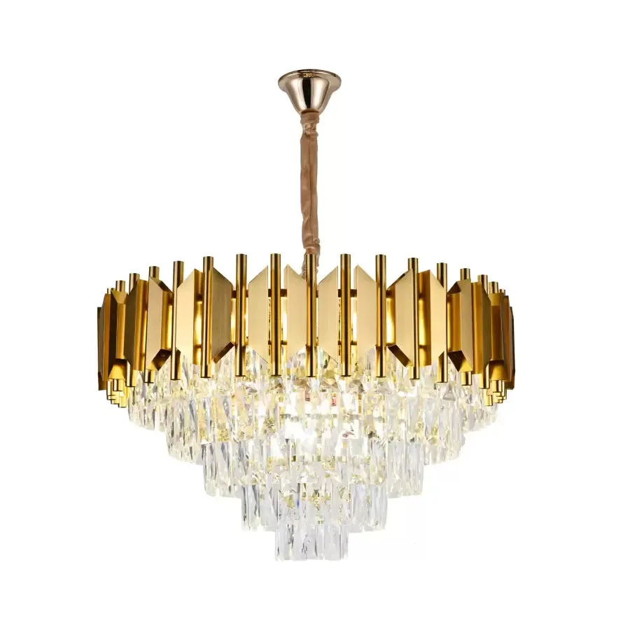 Alessandro Design Braylen candelabru cristal auriu 8xE14
