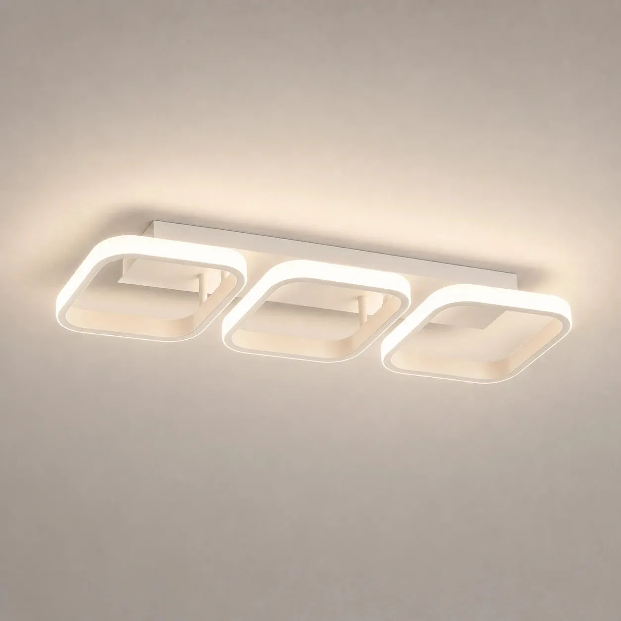 Alessandro Design VERTEX lustră LED albă 34W 3 pătrate