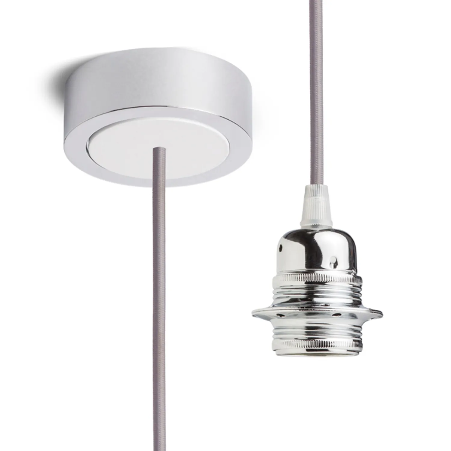 Rendl Light Studio Hex Crom kit suspensie alb crom E27