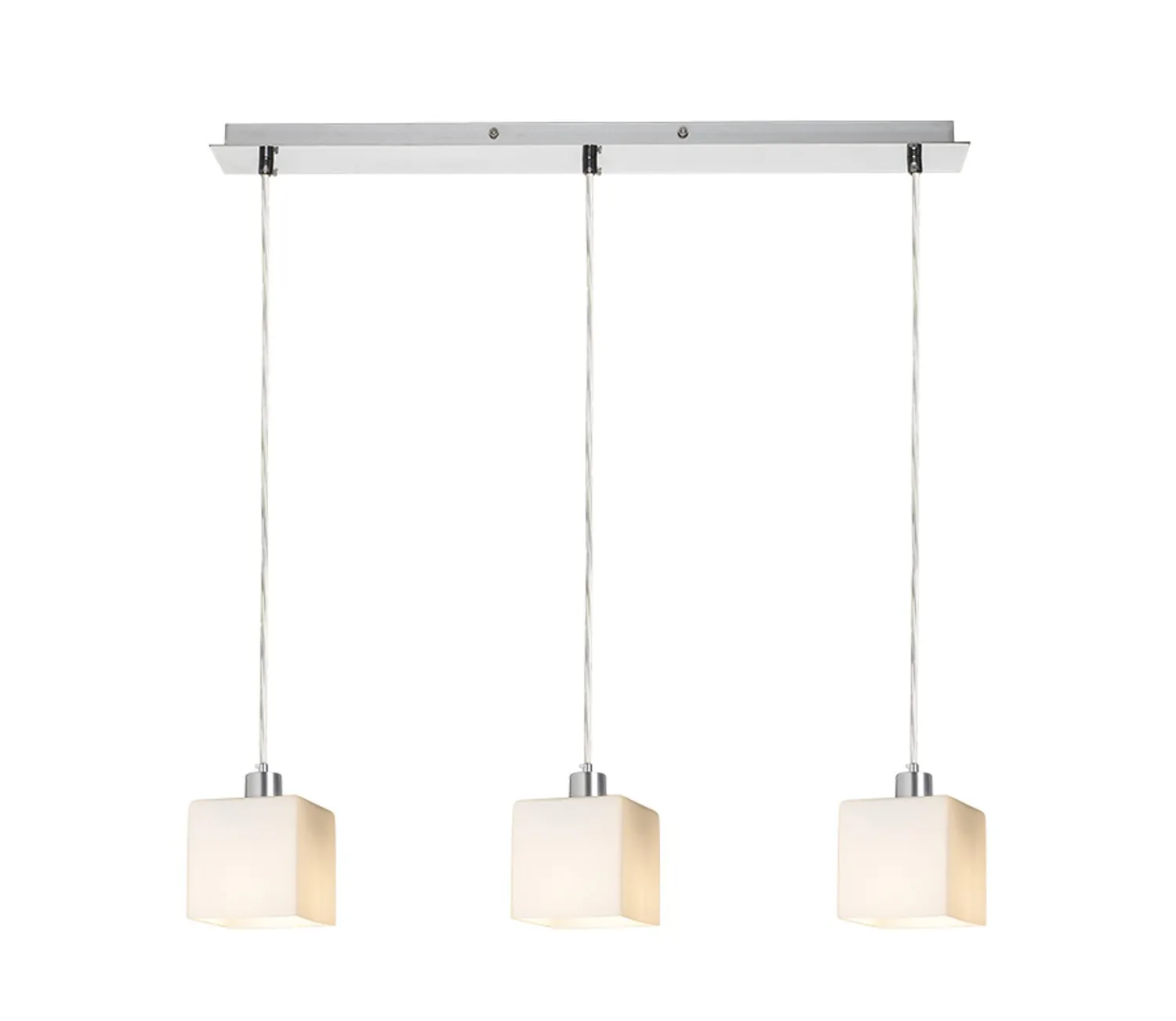 Rendl Dados III 60 pendul E27 opal crom 3 becuri
