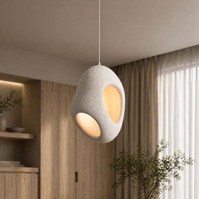 Foamer Nobile 37cm lustra suspendata alba E27 metal