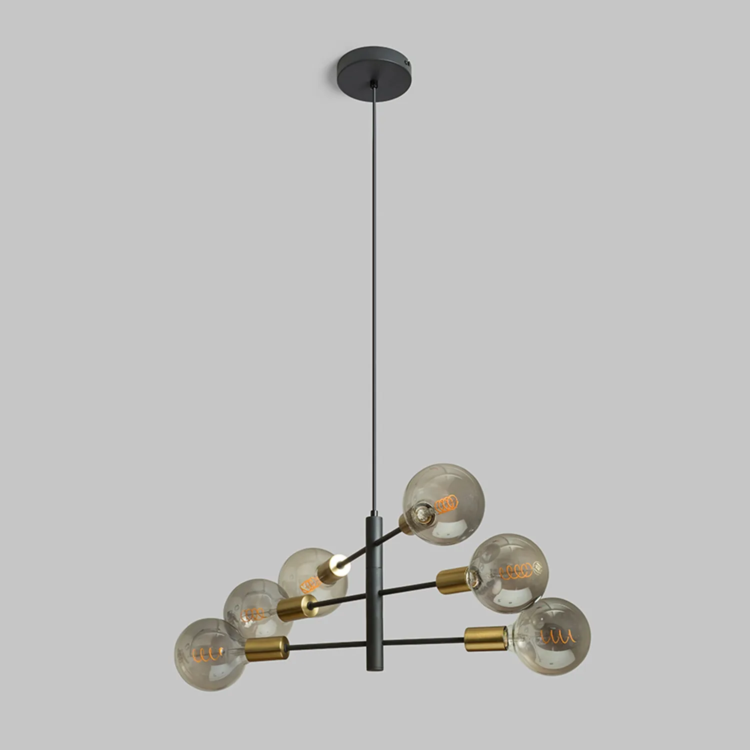 Rendl Light Studio Artemia pendul negru alama E27