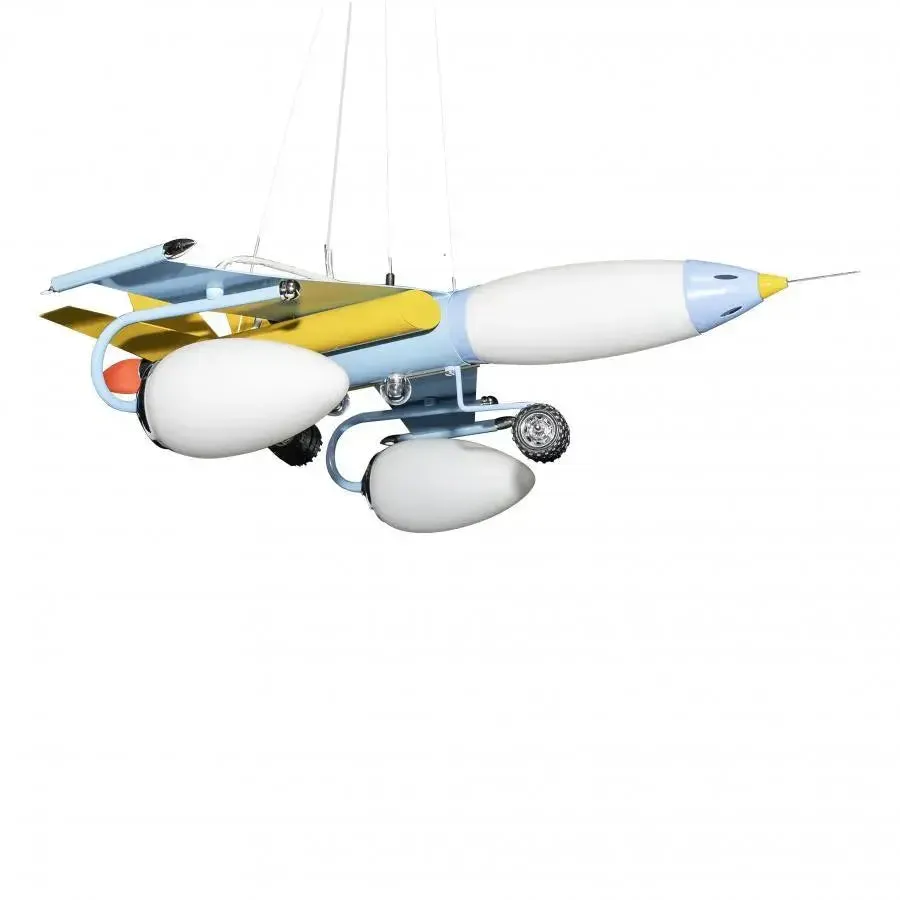Alessandro Design Avion lustra copii albastra 5xE14