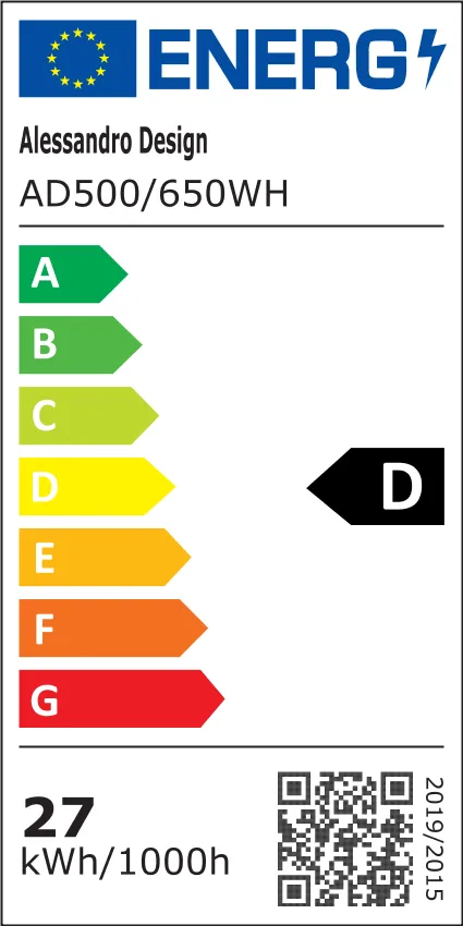 Alessandro Design Pena 63cm aplica perete LED 27W alba