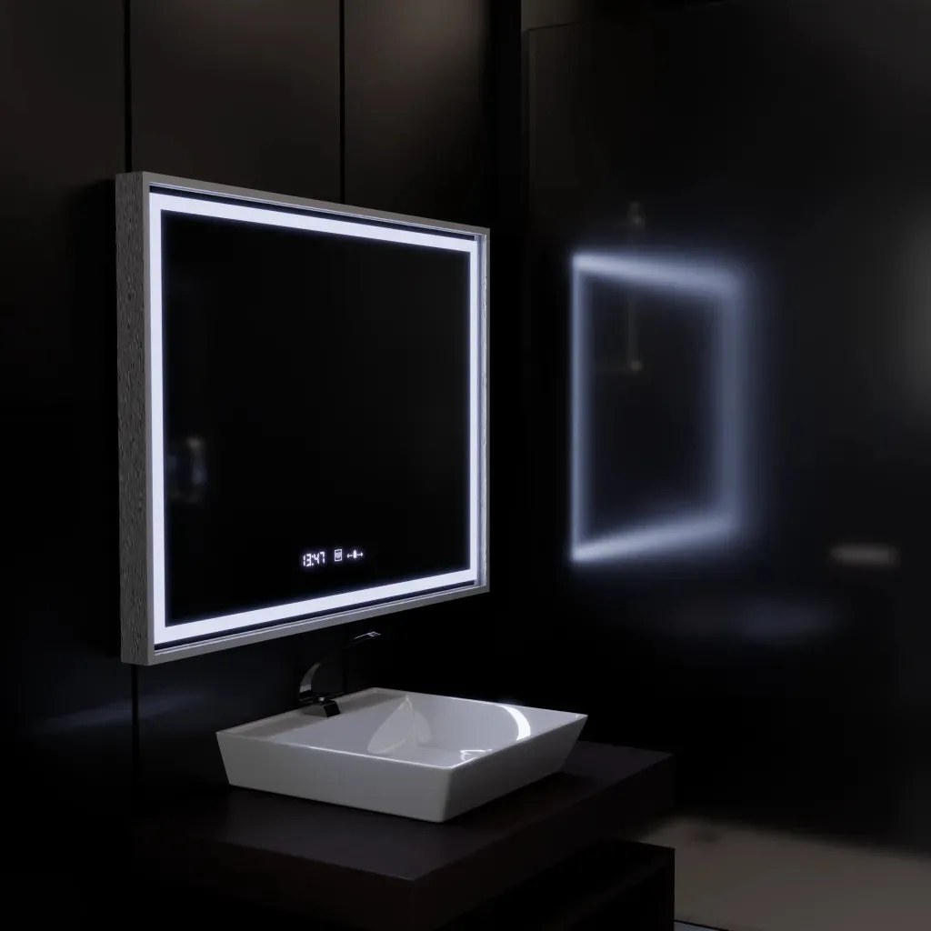 Alessandro Design Verite oglindă LED 120x80cm argintie dimabilă
