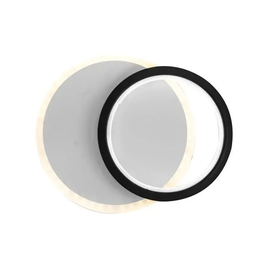 Alessandro Design Smalon aplica LED 26W negru-alb 2 cercuri