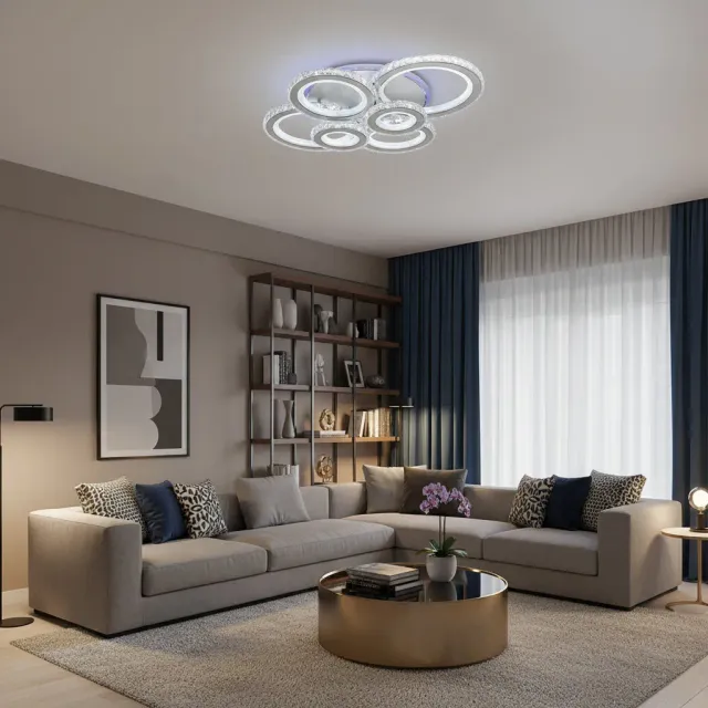 Alessandro Design Nova Rotonda lustra LED alba 145W RGB