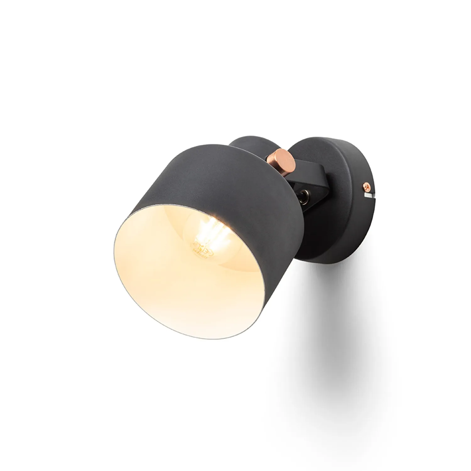 Rendl Light Studio Celeia spot negru cupru E27 metal