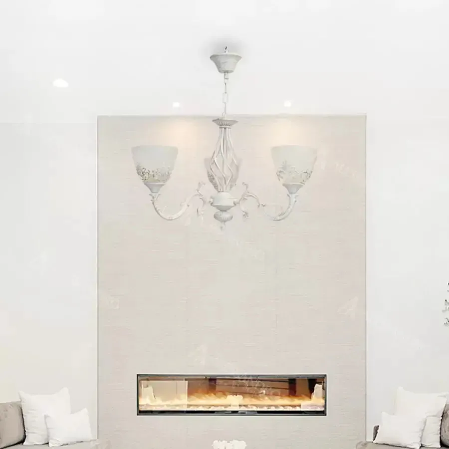 Alessandro Design COTTAGE lustra vintage alba 3xE27