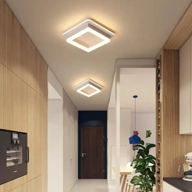 Alessandro Design Modern lustra LED patrata 26W alba 19.5cm
