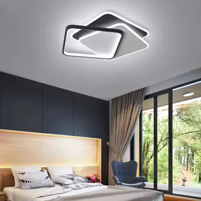 Alessandro Design OBLICO lustra LED neagra 120W telecomanda