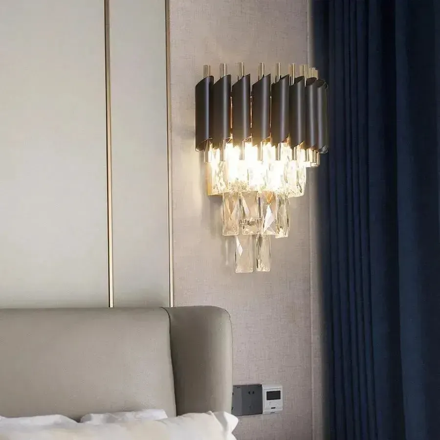 Alessandro Design Versailles Piccolo aplica cristal 2xE14 neagra