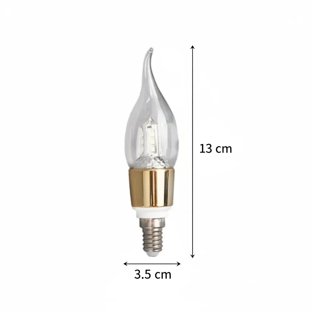 Alessandro Design bec LED E14 lumanare 12W auriu 3000K