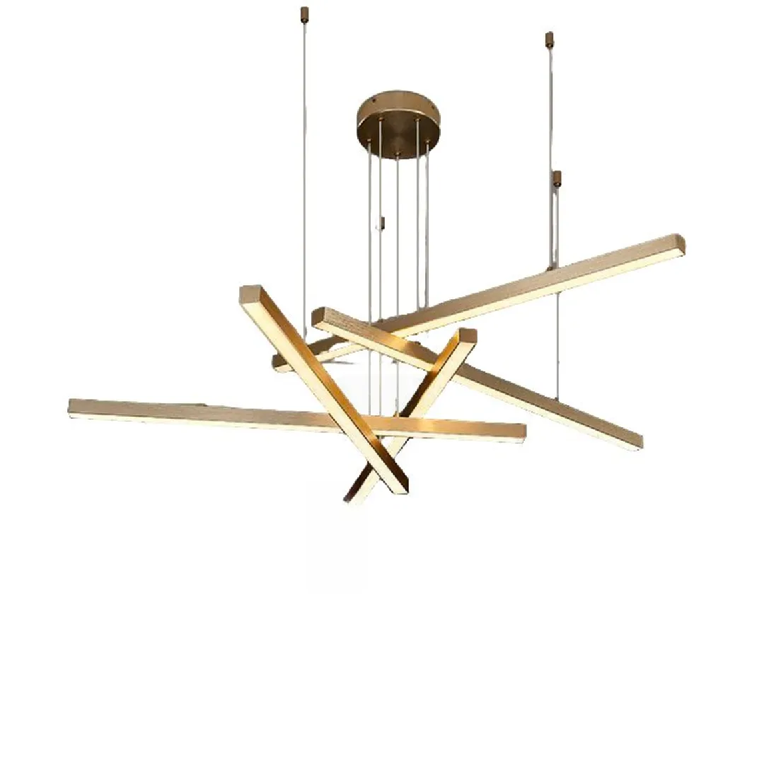 Alessandro Design GINEVRA lustră LED 63W aurie telecomandă